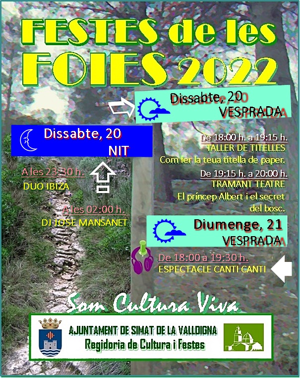 Cartell programació Festes Foia 2022